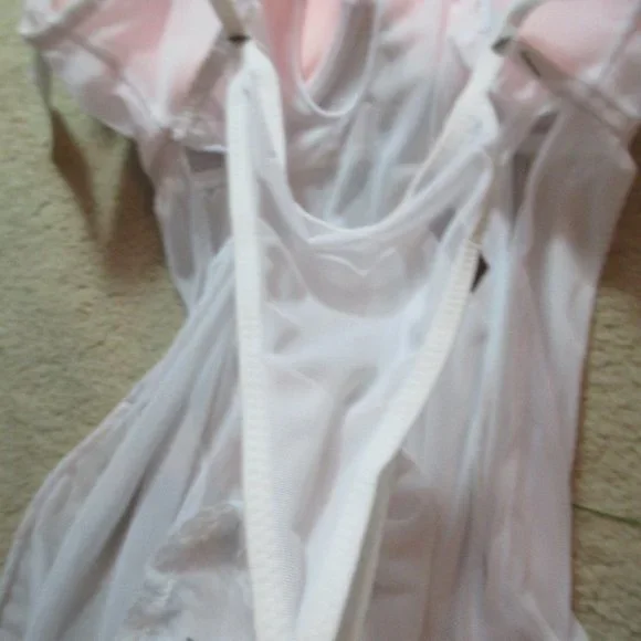 NWT push up babydoll  & panty white set L - Picture 13 of 16